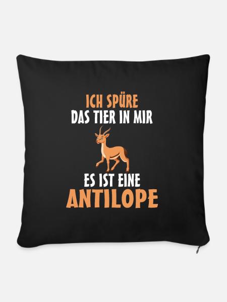 Antilope Antilopen - Sofakissenbezug 45 x 45 cm - Schwarz
