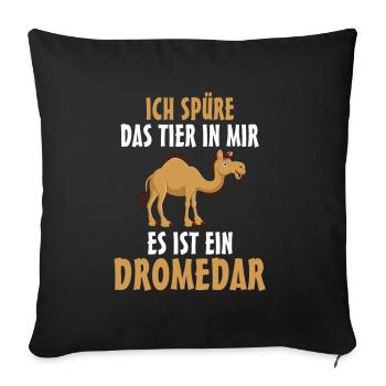 Dromedar - Sofakissenbezug 45 x 45 cm - Schwarz - Vorne