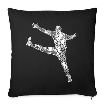 Handball Gardien de but Joueurs de handball Garçons Enfants - Housse de coussin décorative 45 x 45 cm - noir - Devant