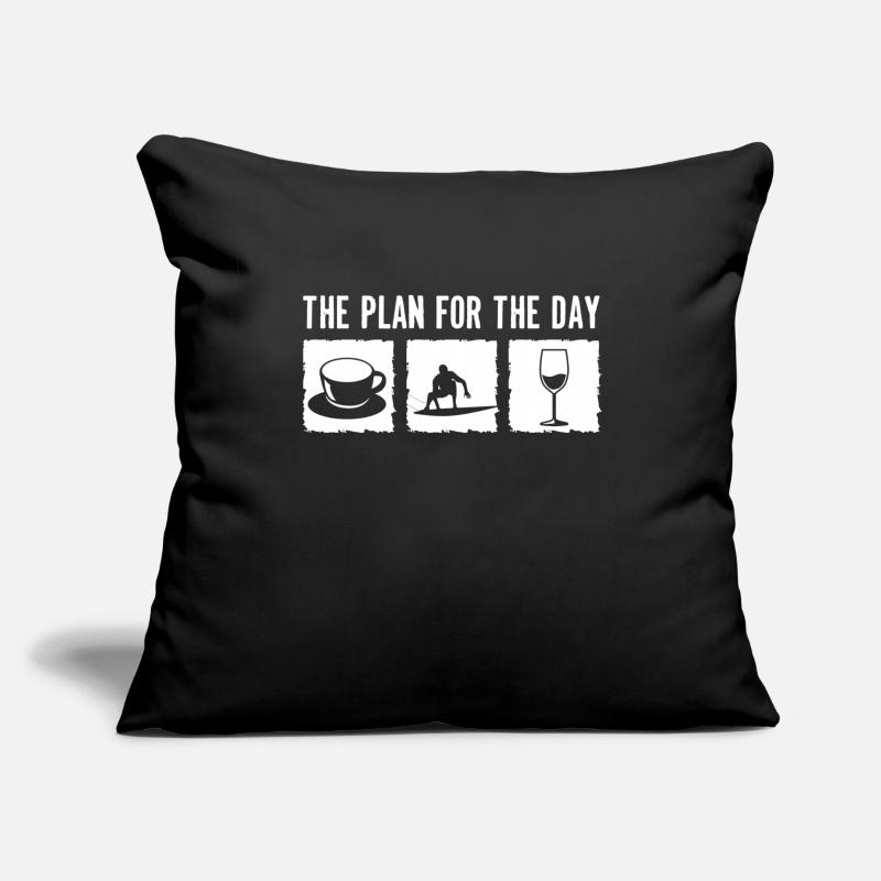 Surf Surf Planche de surf Surf Surf Surf Housse de coussin décorative 45 x 45 cm