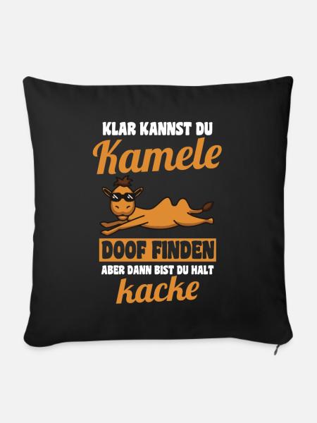 Kamele Kamel - Sofakissenbezug 45 x 45 cm - Schwarz