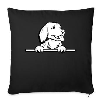 Golden Retriever Dog Lovers - Sofa pillowcase 17,3'' x 17,3'' (45 x 45 cm) - black - Front