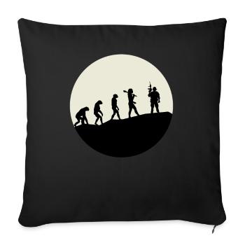 Opérateurs Evolution Moon - Housse de coussin décorative 45 x 45 cm - noir - Devant