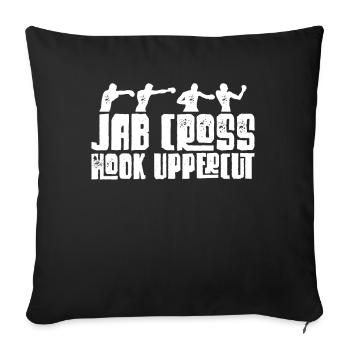 Boxe Boxer Gants de boxe Boxe Match Cadeau - Housse de coussin décorative 45 x 45 cm - noir - Devant