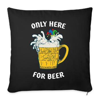 Cadeau de casquette de fou de confettis de carnaval - Housse de coussin décorative 45 x 45 cm - noir - Devant