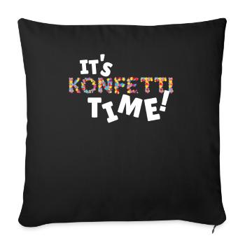 Confettis Carnaval Carnaval Carnaval Jeck - Housse de coussin décorative 45 x 45 cm - noir - Devant