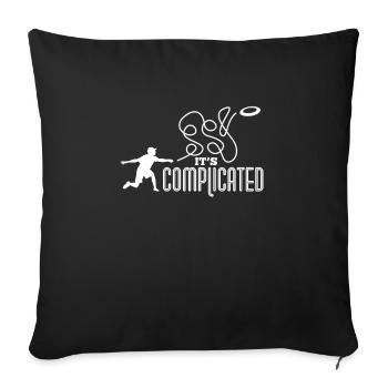 Ultimate Frisbee Sport Disc Golf Gift - Sofa pillowcase 17,3'' x 17,3'' (45 x 45 cm) - black - Front
