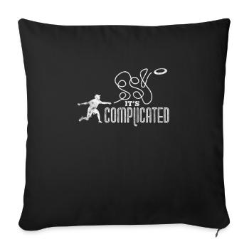 Ultimate Frisbee - Sofa pillowcase 17,3'' x 17,3'' (45 x 45 cm) - black - Front