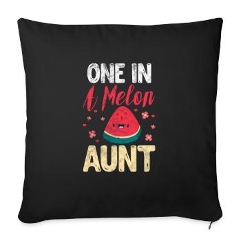 Tante - Housse de coussin décorative 45 x 45 cm - noir - Devant