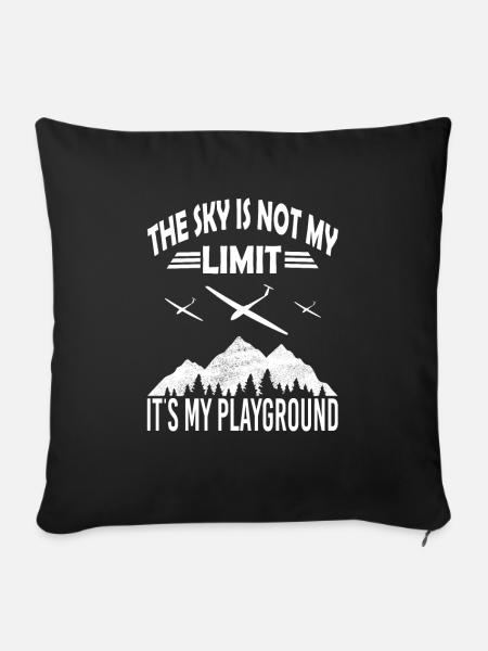The Sky is not my Limit lustiger Spruch - Sofakissenbezug 45 x 45 cm - Schwarz