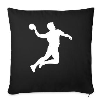 Handball Sport Handball Player Cadeau - Housse de coussin décorative 45 x 45 cm - noir - Devant