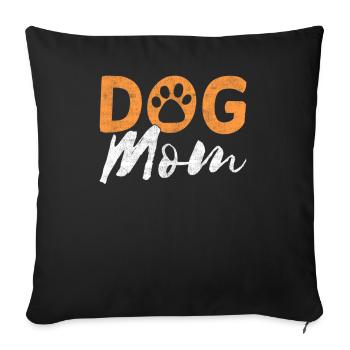 Maman chien - Housse de coussin décorative 45 x 45 cm - noir - Devant