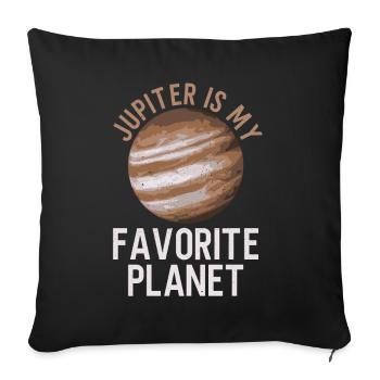 Jupiter est ma planète préférée - Jupiter Planet - Housse de coussin décorative 45 x 45 cm - noir - Devant