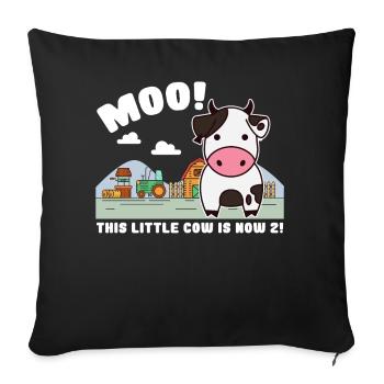 2nd birthday farm 2 Birthday Farm - Sofa pillowcase 17,3'' x 17,3'' (45 x 45 cm) - black - Front