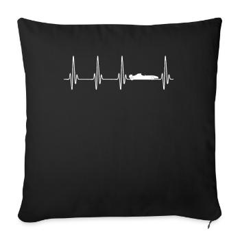 RACING CAR - Sofa pillowcase 17,3'' x 17,3'' (45 x 45 cm) - black - Front