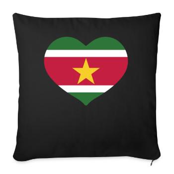 CŒUR SURINAME - Housse de coussin décorative 45 x 45 cm - noir - Devant
