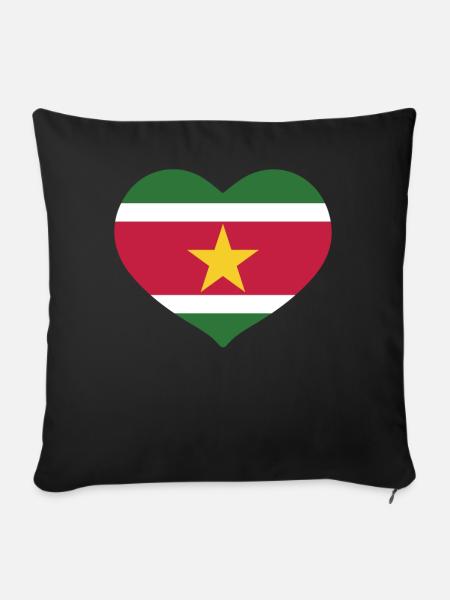 HEART SURINAME - Sofakissenbezug 45 x 45 cm - Schwarz