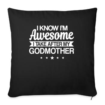 I Take After My Godmother - Sofa pillowcase 17,3'' x 17,3'' (45 x 45 cm) - black - Front