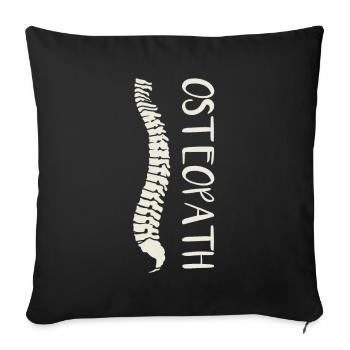 Doktor der Osteopathischen Medizin DO Osteopathie - Sofakissenbezug 45 x 45 cm - Schwarz - Vorne