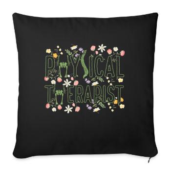 Physiothérapeute - Housse de coussin décorative 45 x 45 cm - noir - Devant
