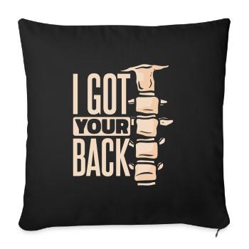 I Got Your Back Physical Therapy - Housse de coussin décorative 45 x 45 cm - noir - Devant