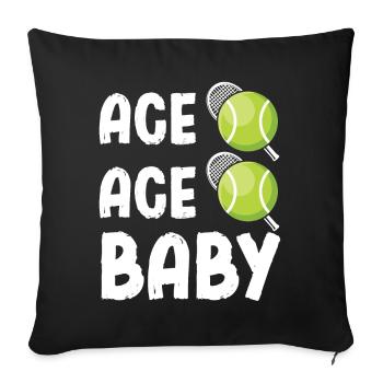 Ace Ace Baby Tennis Saying - Sofa pillowcase 17,3'' x 17,3'' (45 x 45 cm) - black - Front