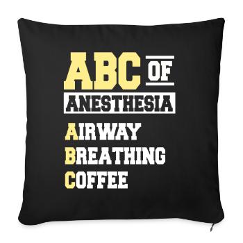 ABC Of Anesthesia - Sofa pillowcase 17,3'' x 17,3'' (45 x 45 cm) - black - Front