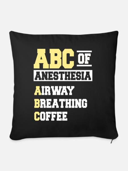 ABC Of Anesthesia - Sofakissenbezug 45 x 45 cm - Schwarz