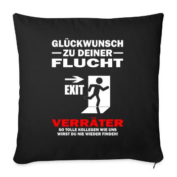Alles Gute Verräter - Jobwechsel Abschiedsgeschenk - Sofakissenbezug 45 x 45 cm - Schwarz - Vorne