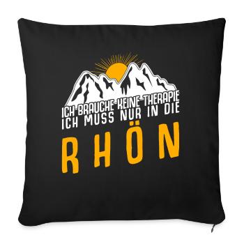 Rhön Wandern Klettern Rhöner Berge - Sofakissenbezug 45 x 45 cm - Schwarz - Vorne