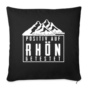 Rhön Wandern Spruch Rhöner Berge - Sofakissenbezug 45 x 45 cm - Schwarz - Vorne