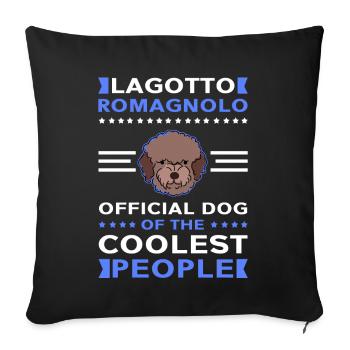 Lagotto Romagnolo Dog Owner Gift - Sofa pillowcase 17,3'' x 17,3'' (45 x 45 cm) - black - Front