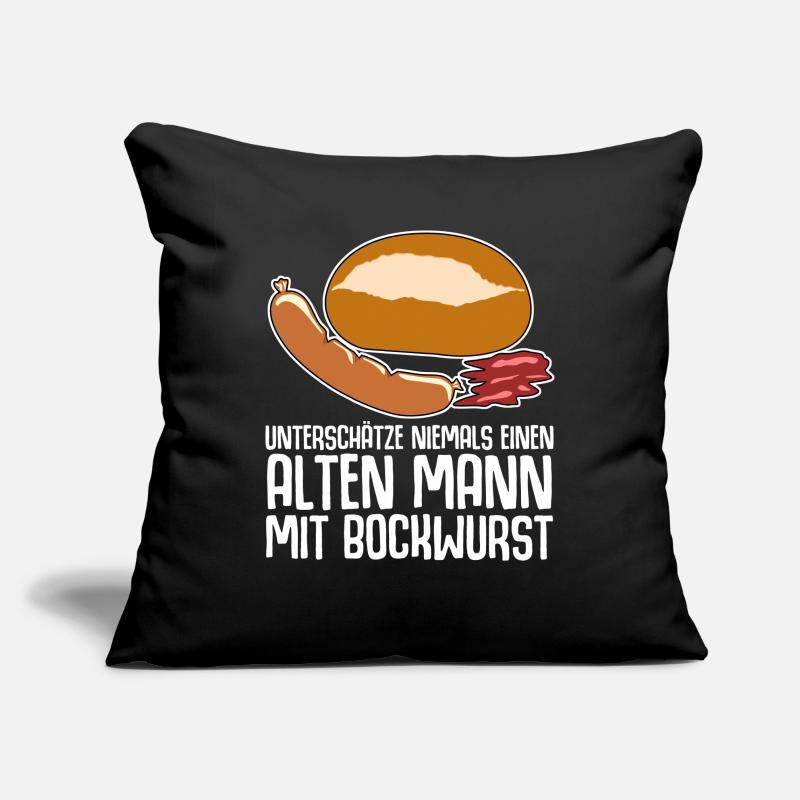 Bockwurst Wurst Alter Mann Bratwurst Sofakissenbezug 45 x 45 cm