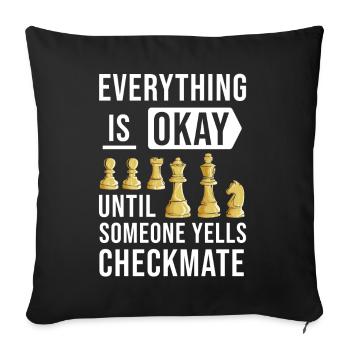 Chess - Sofa pillowcase 17,3'' x 17,3'' (45 x 45 cm) - black - Front
