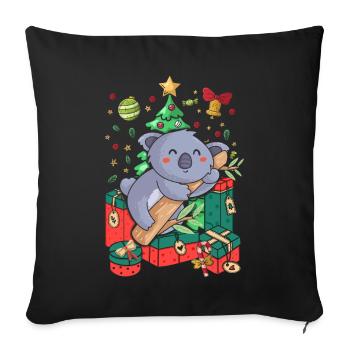 Ugly Christmas Sweater Koala - Sofa pillowcase 17,3'' x 17,3'' (45 x 45 cm) - black - Front
