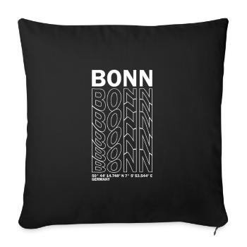 Bonn Coordinates - Sofa pillowcase 17,3'' x 17,3'' (45 x 45 cm) - black - Front
