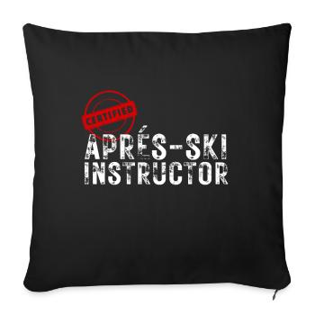 Apres Ski Party Certified Aprés-Ski Instructor - Sofakissenbezug 45 x 45 cm - Schwarz - Vorne