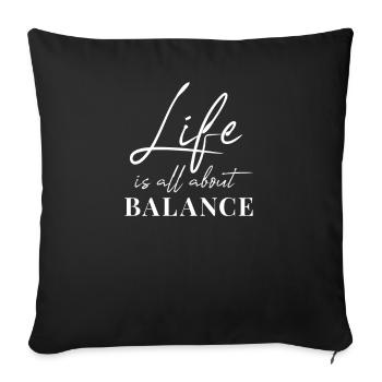 Balance - Sofa pillowcase 17,3'' x 17,3'' (45 x 45 cm) - black - Front