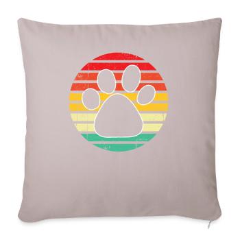 Paw Dog Rétro - Housse de coussin décorative 45 x 45 cm - taupe clair - Devant