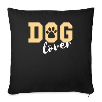 Dog Lover - Sofa pillowcase 17,3'' x 17,3'' (45 x 45 cm) - black - Front