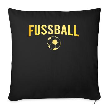 Football Football - Housse de coussin décorative 45 x 45 cm - noir - Devant