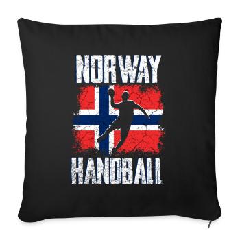Norvège Handball - Housse de coussin décorative 45 x 45 cm - noir - Devant