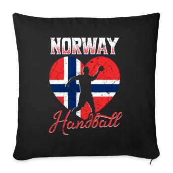 Norway Handball - Sofa pillowcase 17,3'' x 17,3'' (45 x 45 cm) - black - Front