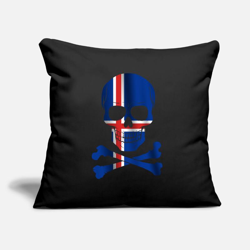 Drapeau de l’Islande Housse de coussin décorative 45 x 45 cm