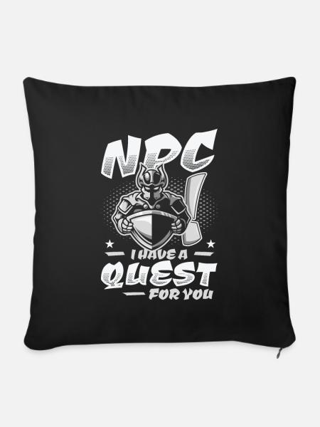 Brettspiele Roleplaying Quest NPC - Sofakissenbezug 45 x 45 cm - Schwarz