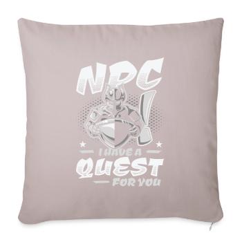 Board Games Roleplaying Quest NPC - Sofa pillowcase 17,3'' x 17,3'' (45 x 45 cm) - light taupe - Front