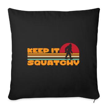 Bigfoot Sasquatch Yeti - Sofa pillowcase 17,3'' x 17,3'' (45 x 45 cm) - black - Front