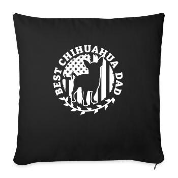 Chihuahua Chien Chihuahua Chiot Chiwawa Cadeau - Housse de coussin décorative 45 x 45 cm - noir - Devant
