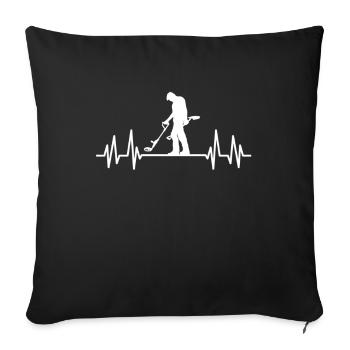 Probe Walker Sondler Sondeln Metal Detector Probe Probe - Sofa pillowcase 17,3'' x 17,3'' (45 x 45 cm) - black - Front