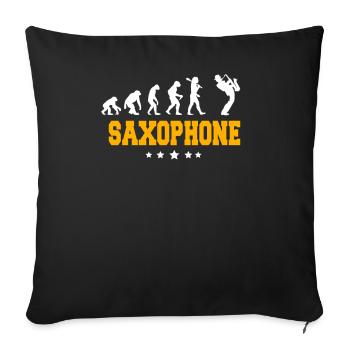 SAXOPHONE - Sofakissenbezug 45 x 45 cm - Schwarz - Vorne